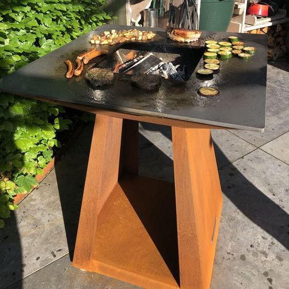 BG08 – Corten Bahçe Barbeküsü